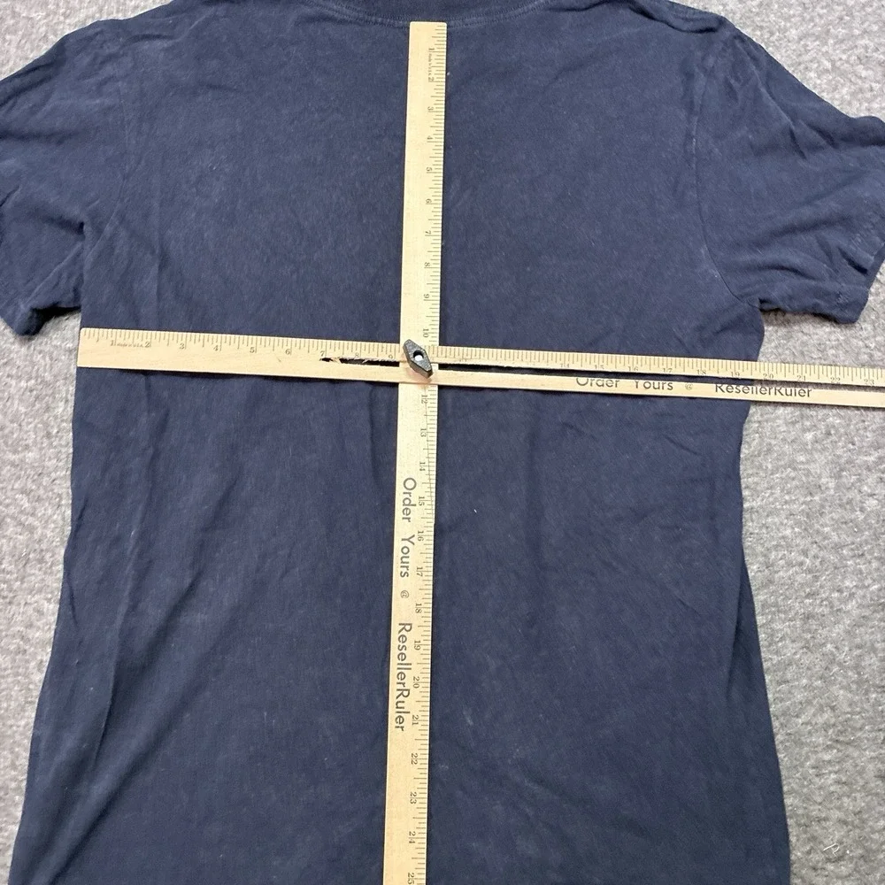 The North Face Shirt Mens Large Cotton Short Sleeve‎ Crew Neck Vtg Navy Blue